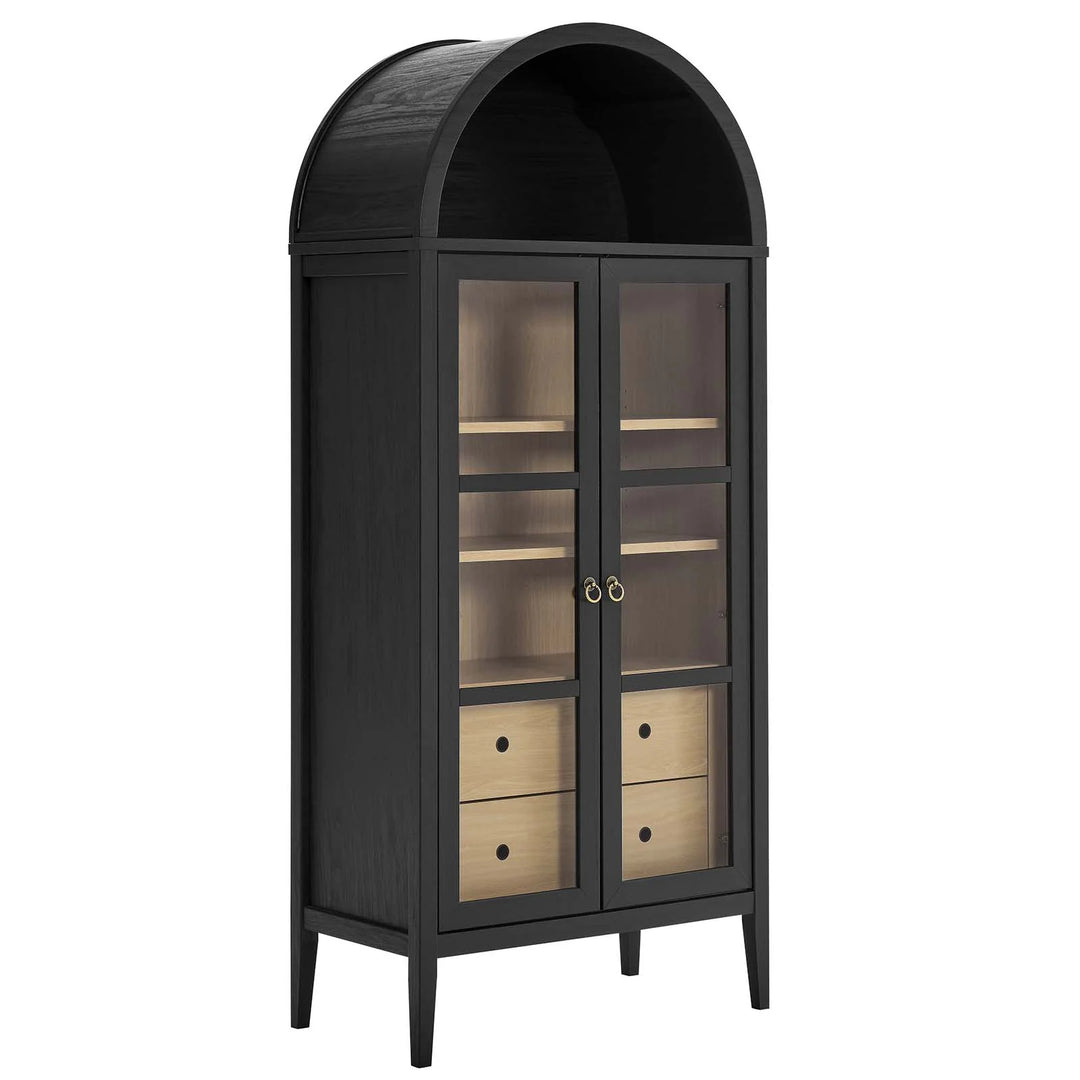 Noel Arched Display Cabinet Black