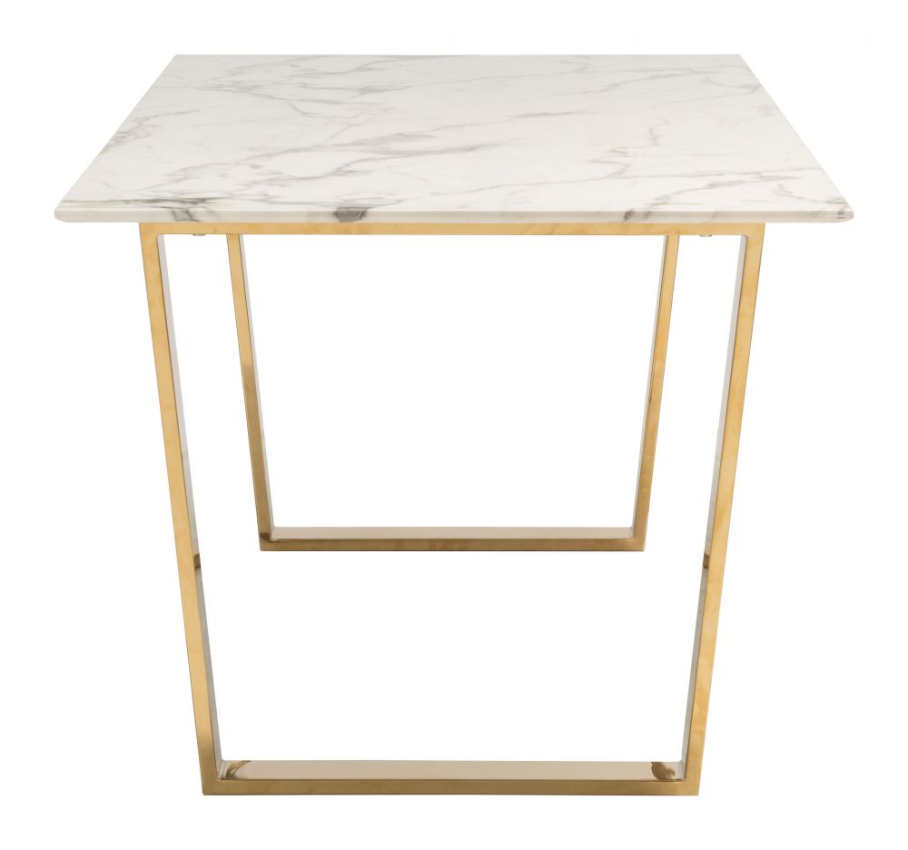 Sofi Dining Table - White And Gold