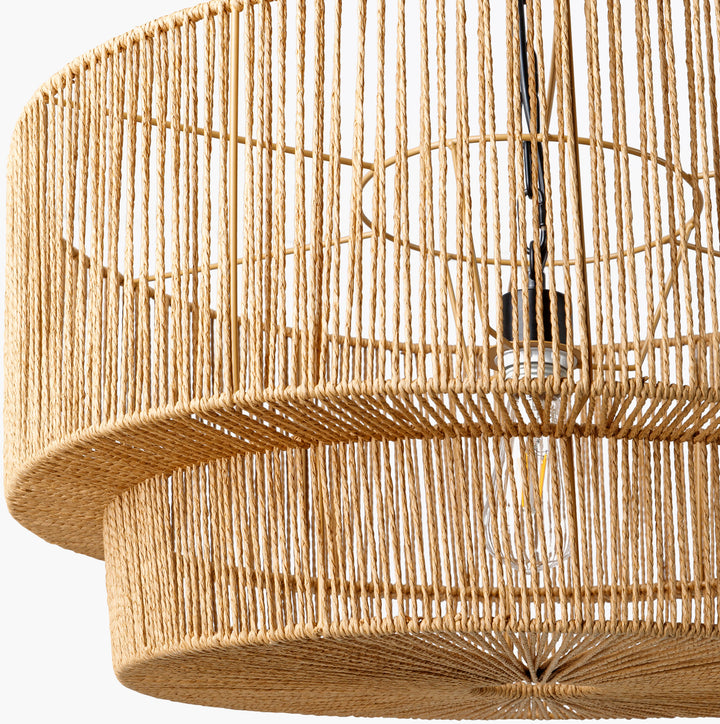 Natural Woven Oribe Ceiling Light