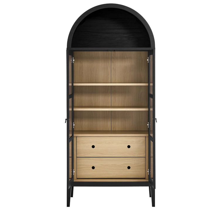 Noel Arched Display Cabinet Black