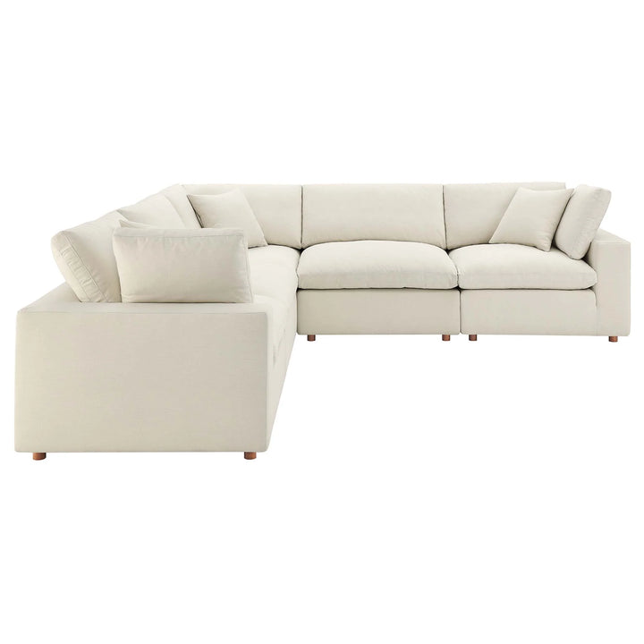Canon Down Filled Overstuffed 5 Piece Sectional