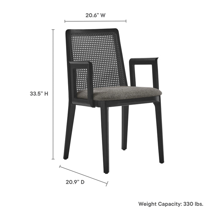 Cana Black and Gray Dining Armchair