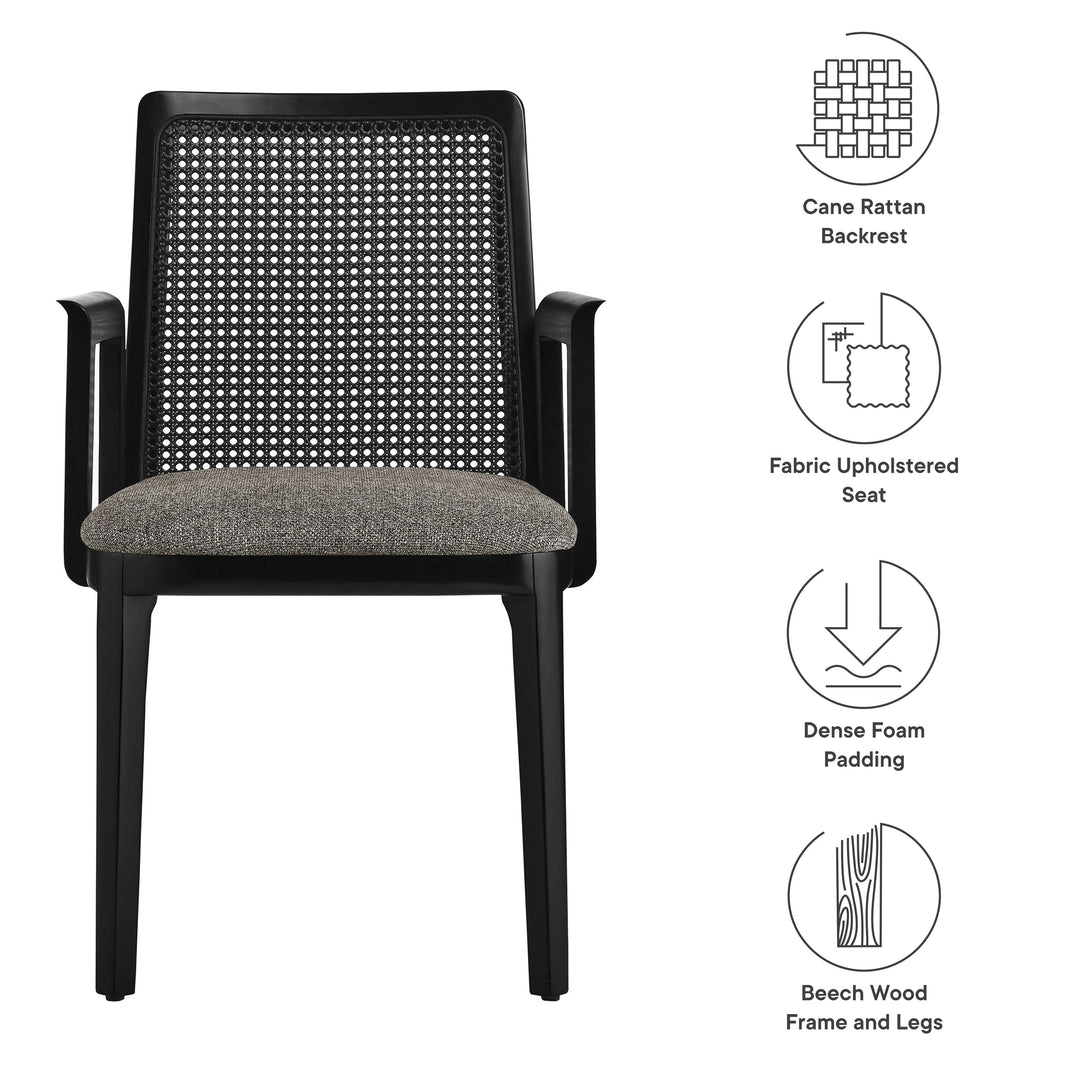 Cana Black and Gray Dining Armchair