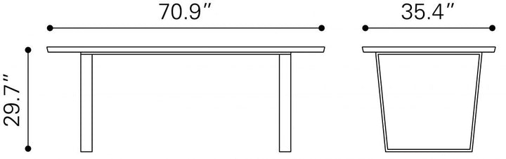 Sofi Dining Table - White And Gold