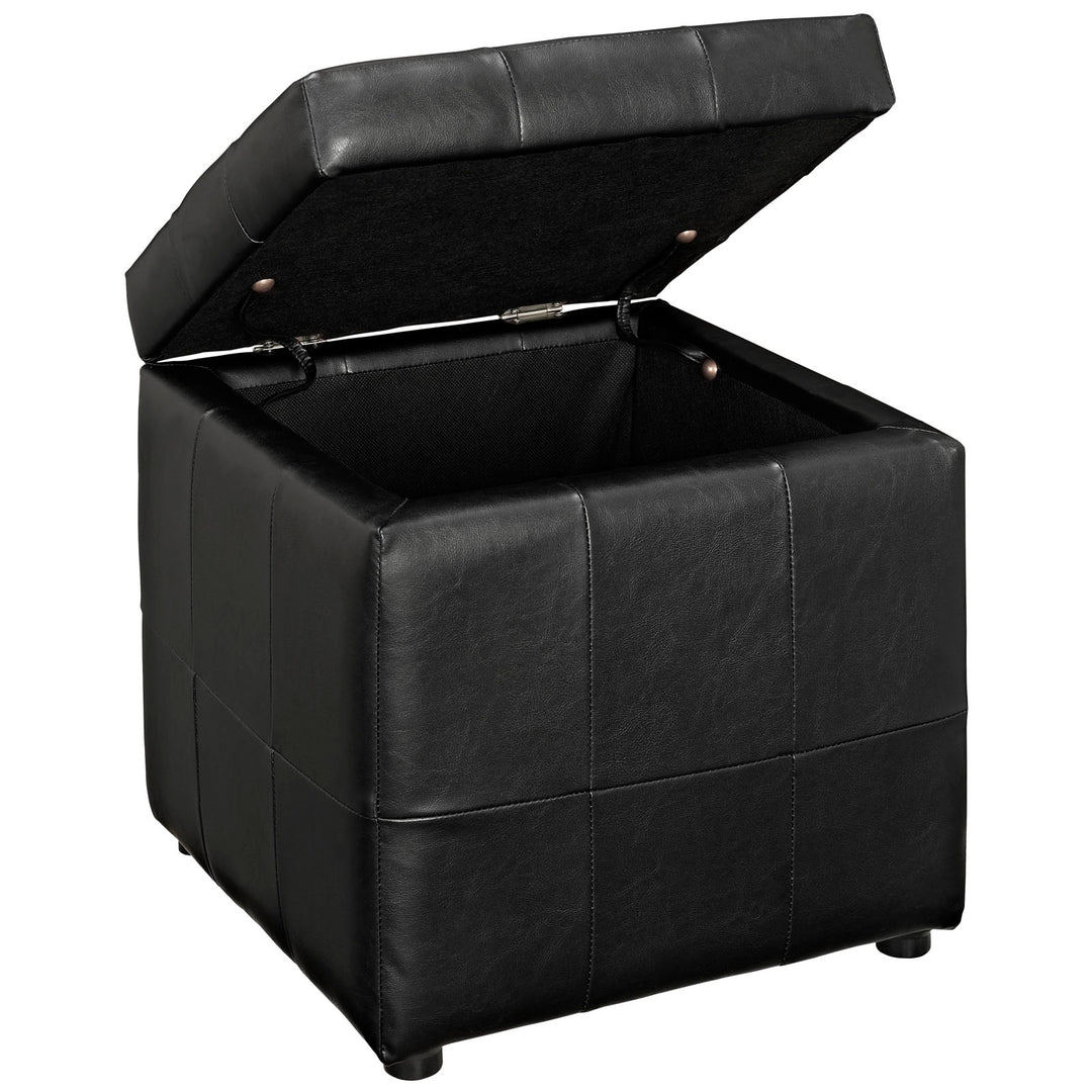 Vista Storage Vinyl Ottoman