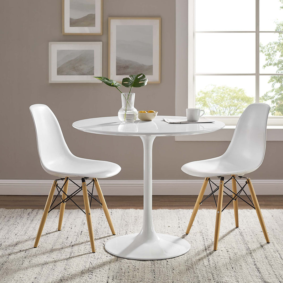 Luna 36" Round Wood Top Dining Table