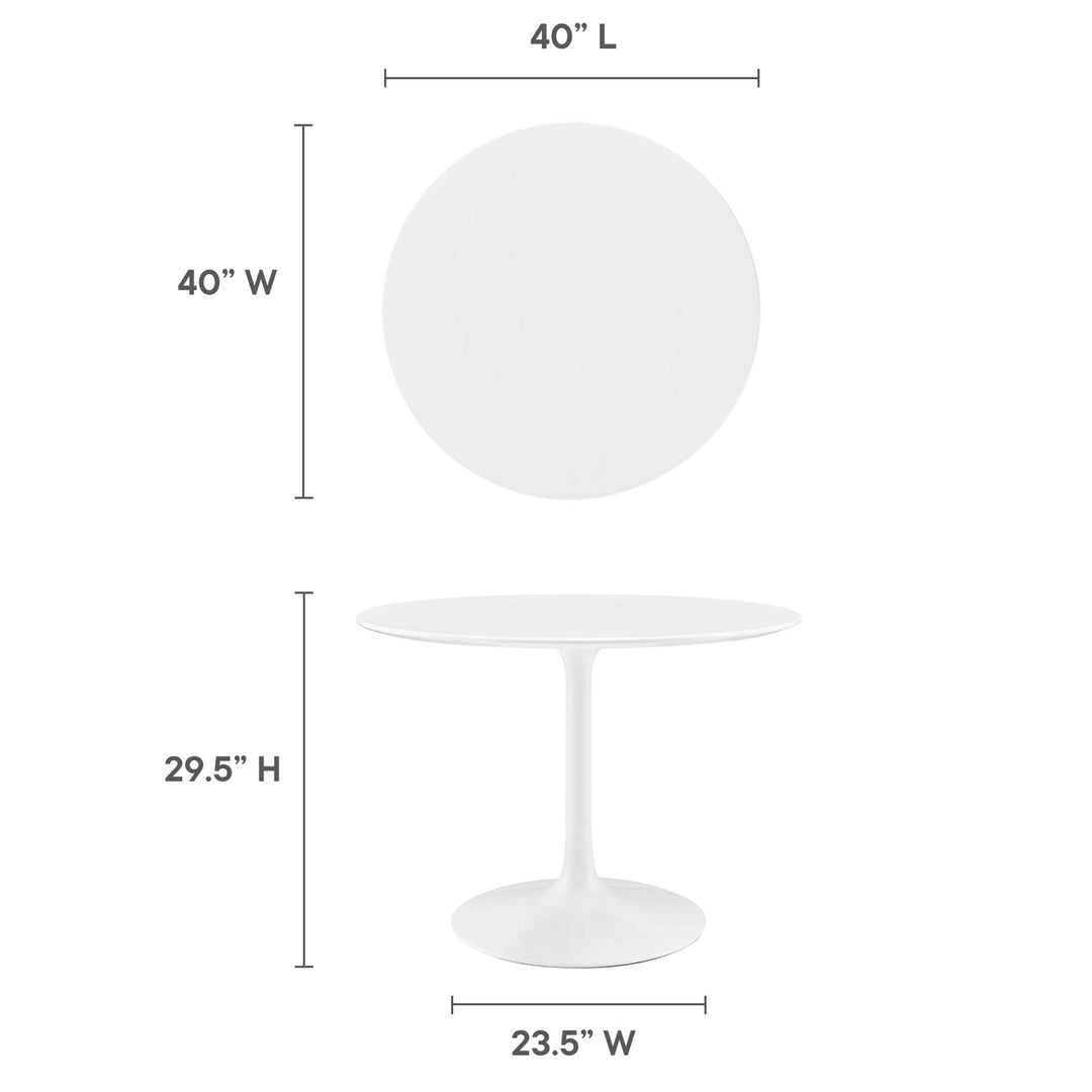 Linden 40" Round Wood Top Dining Table