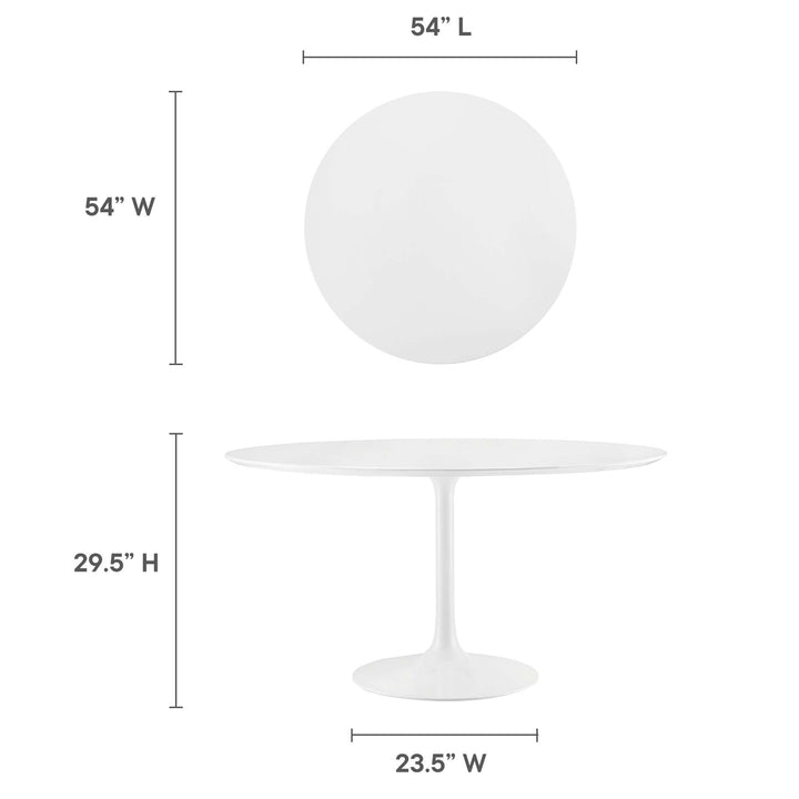 Landon 54" Round Wood Top Dining Table