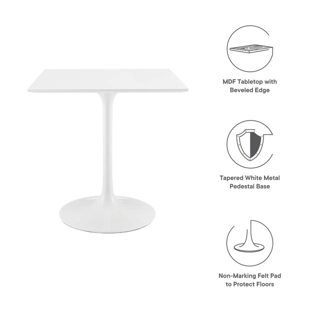 Linden 28" Square Wood Top Dining Table