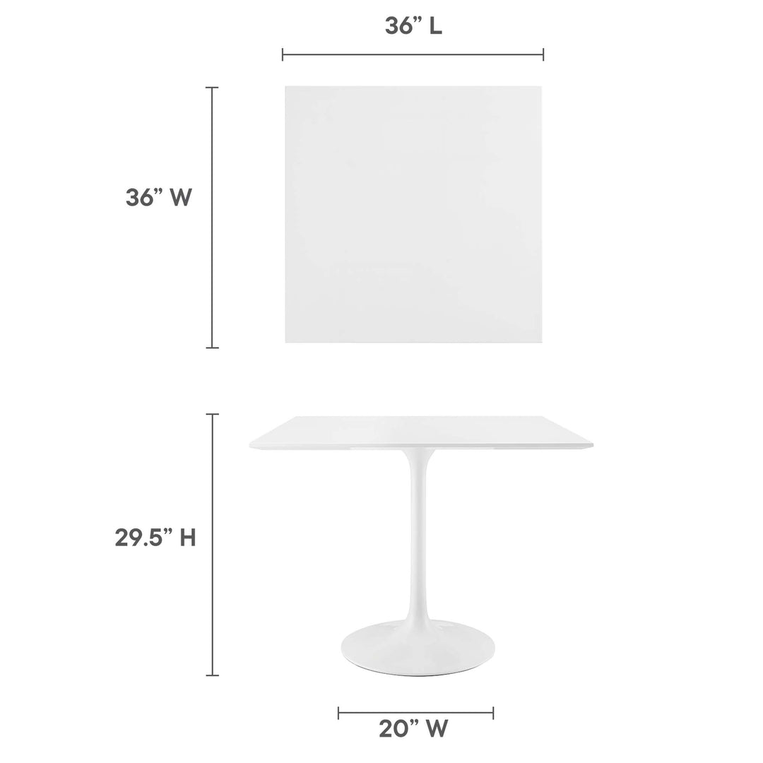 Luxe 36" Square Surface Dining Table