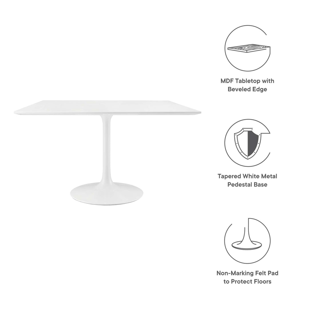 Lippa 48" Square Solid Surface Dining Table