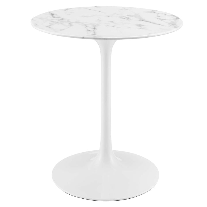 Luna 28" Round Replica Marble Dining Table