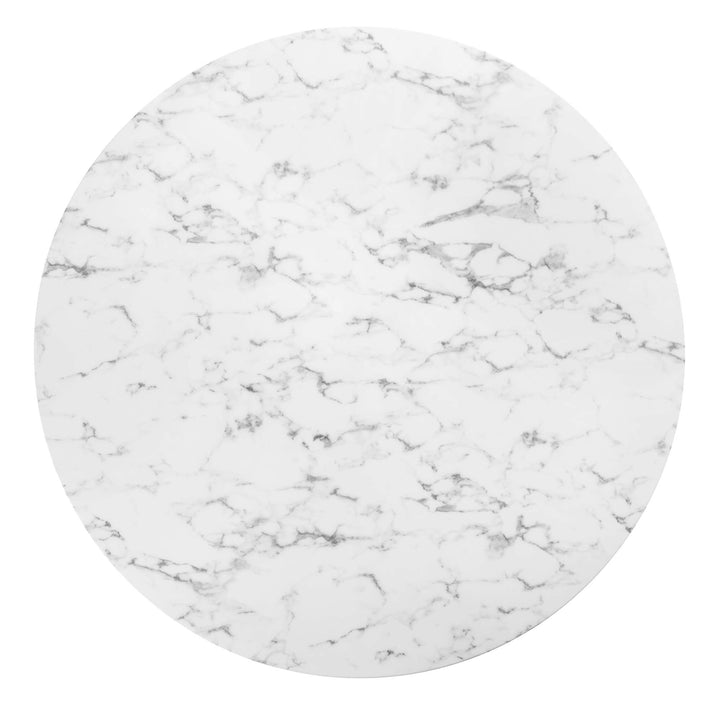 Luna 60" Round Luxe Marble Dining Table