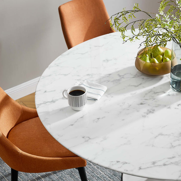 Luna 60" Round Luxe Marble Dining Table