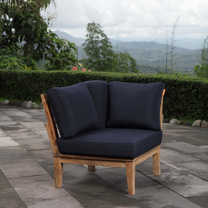 Malibu Outdoor Patio Teak Corner Sofa