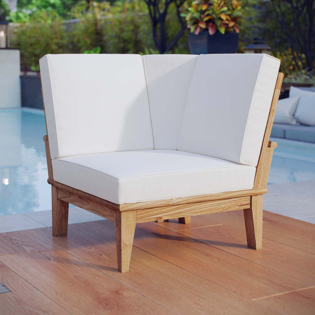 Malibu Outdoor Patio Teak Corner Sofa