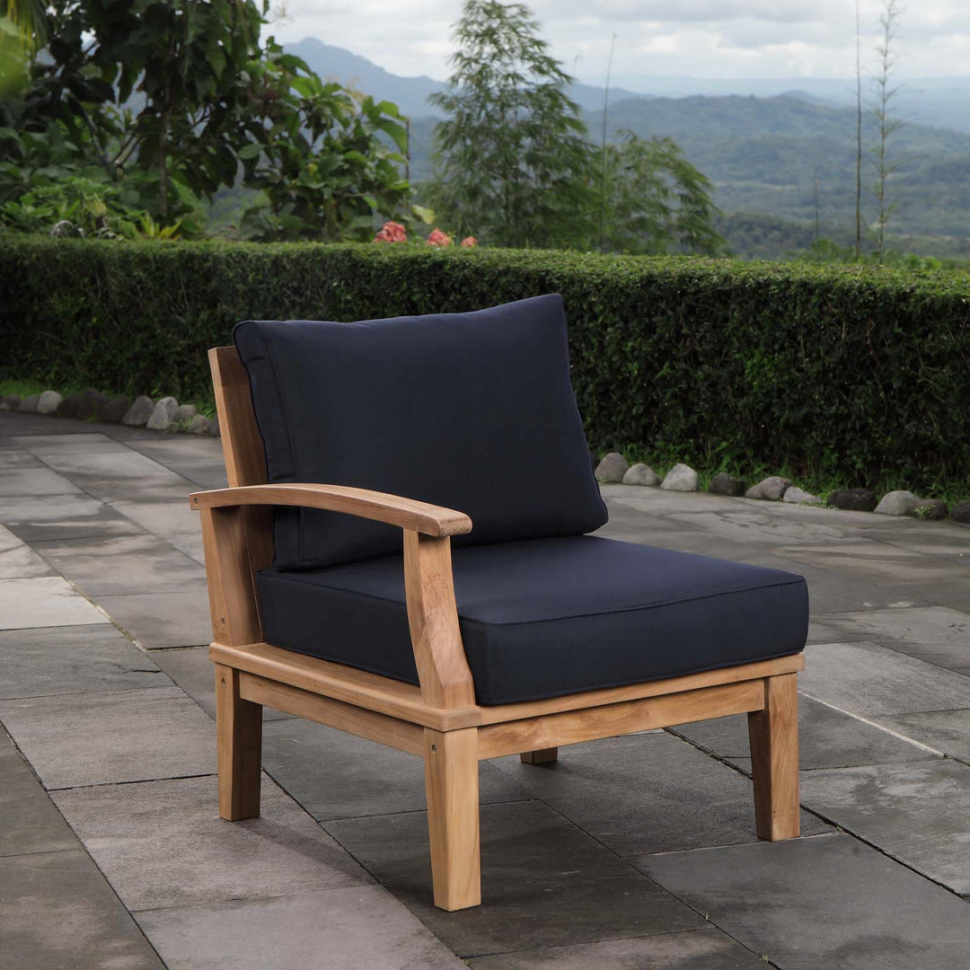 Marina Outdoor Patio Teak Lounger Sofa