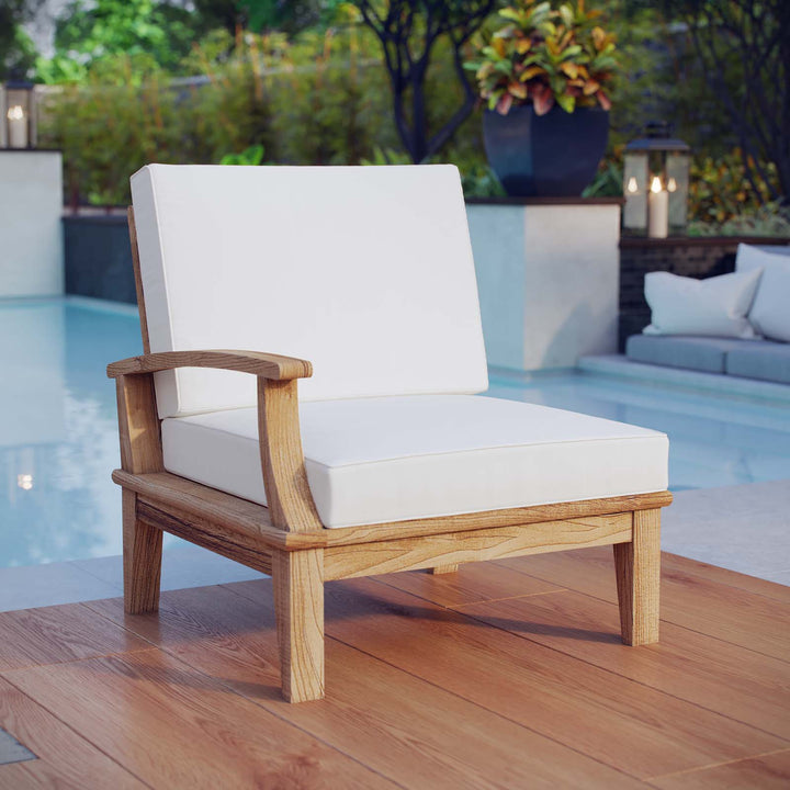 Marina Outdoor Patio Teak Lounger Sofa