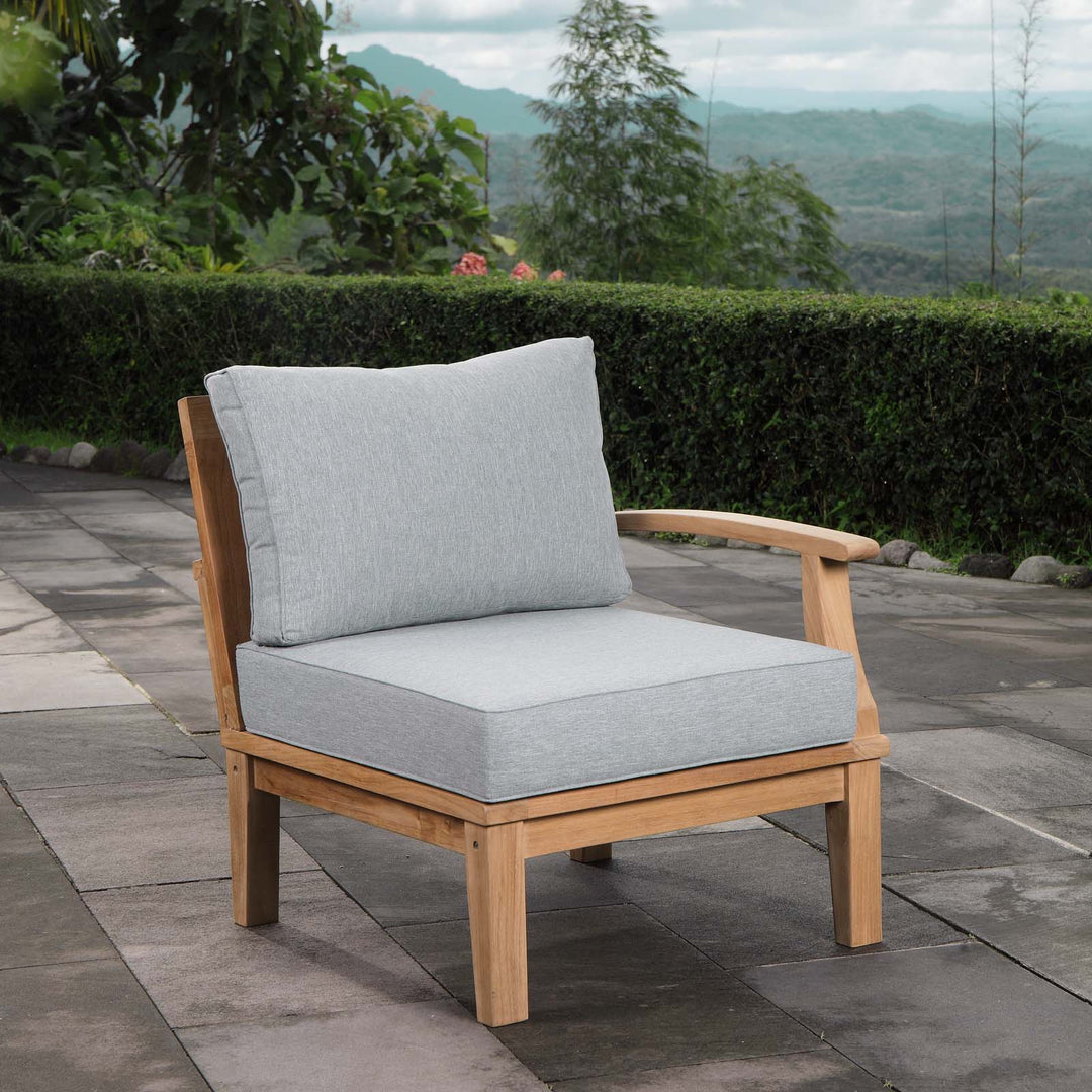 Monaco Outdoor Patio Teak Right-Facing Sofa