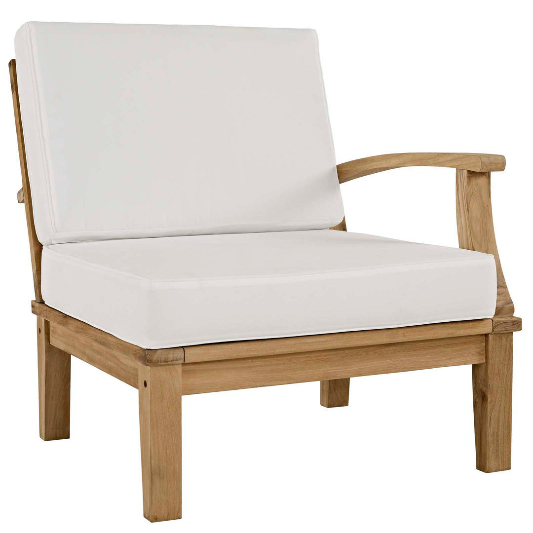 Monaco Outdoor Patio Teak Right-Facing Sofa