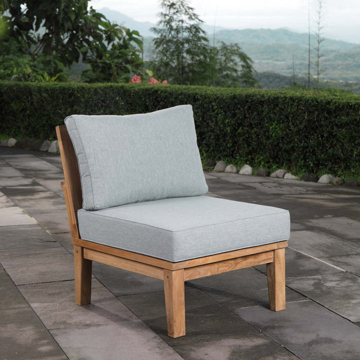 Mason Armless Outdoor Patio Teak Sofa