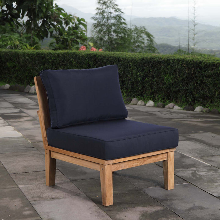 Mason Armless Outdoor Patio Teak Sofa