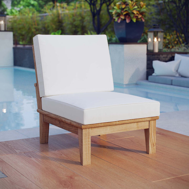 Mason Armless Outdoor Patio Teak Sofa