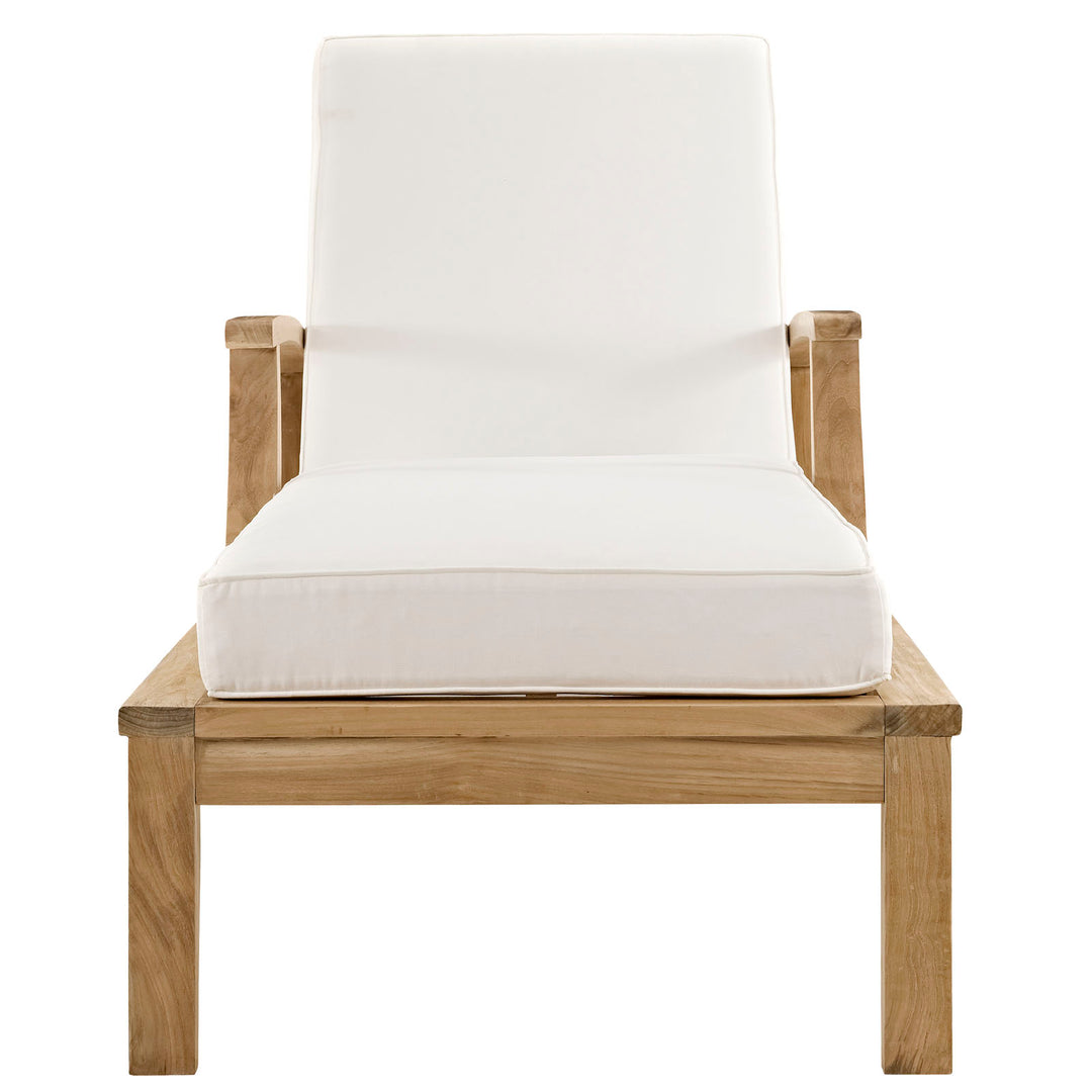 Malibu Outdoor Patio Teak Single Chaise