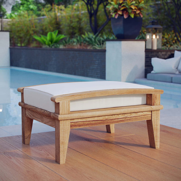 Malibu Outside Patio Teak Ottoman