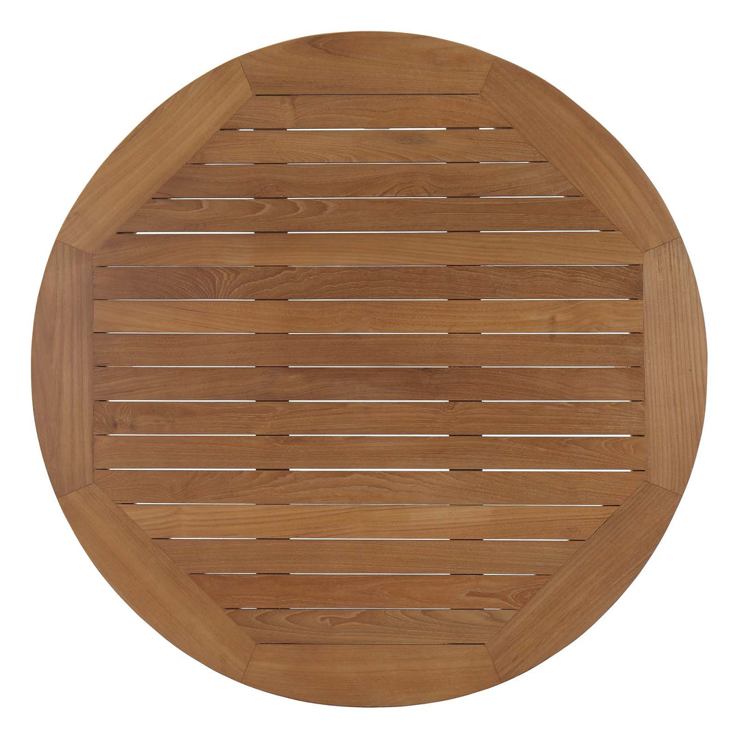 Mercury Outdoor Patio Teak Round Coffee Table