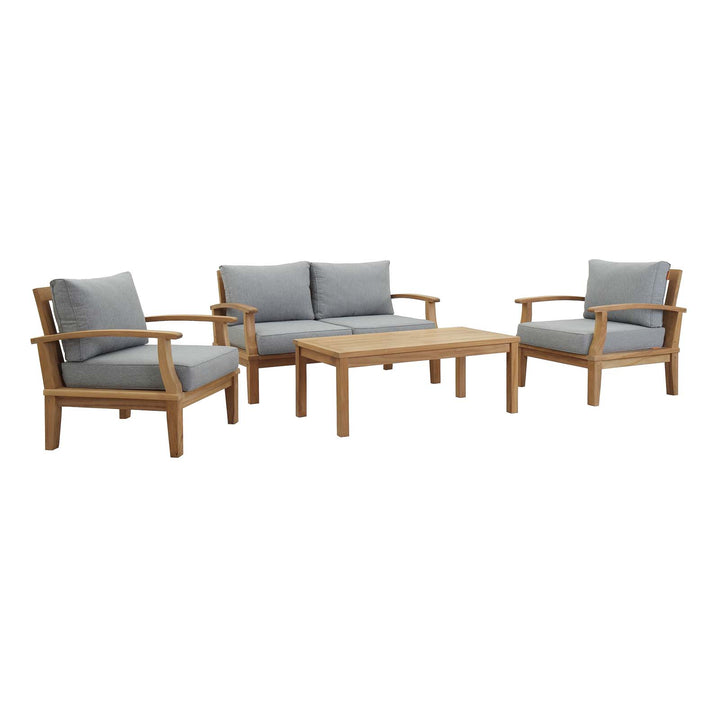 Malibu 4 Piece Outdoor Patio Teak Set