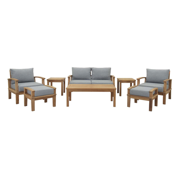 Malibu 8 Piece Outdoor Patio Teak Set