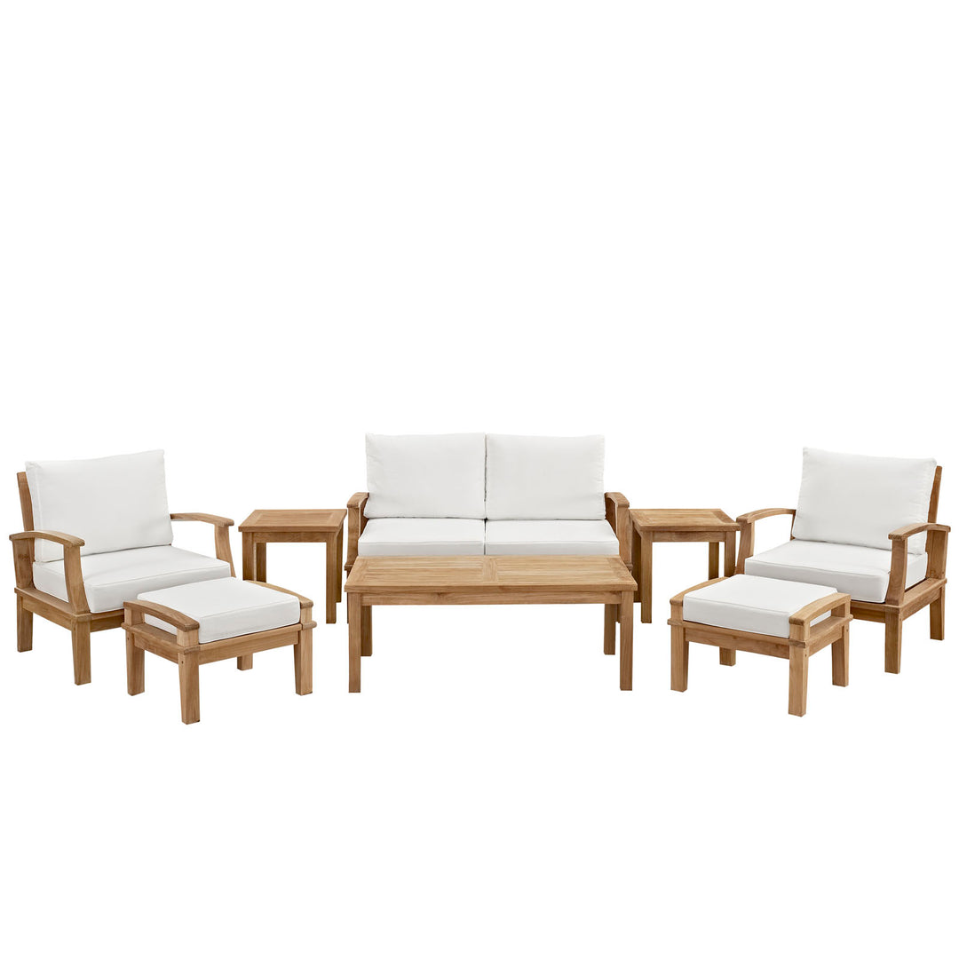 Malibu 8 Piece Outdoor Patio Teak Set