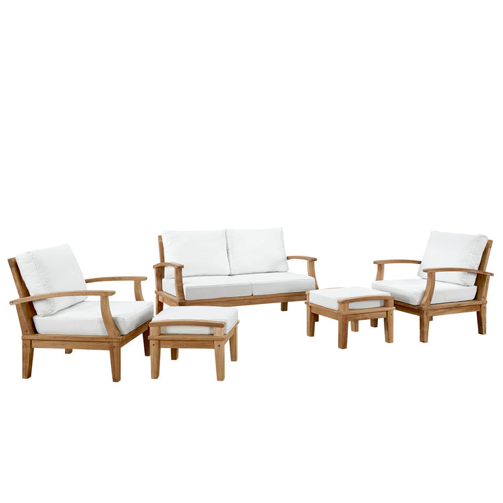 Monterey 5 Piece Outdoor Patio Teak Set