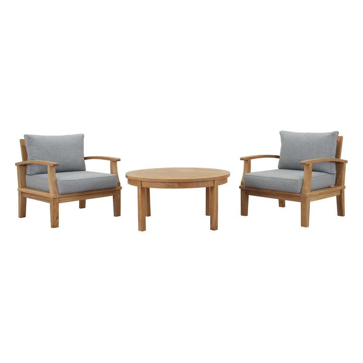 Malibu 3 Piece Outdoor Patio Teak Set