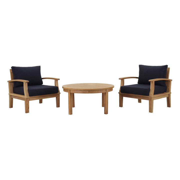 Malibu 3 Piece Outdoor Patio Teak Set