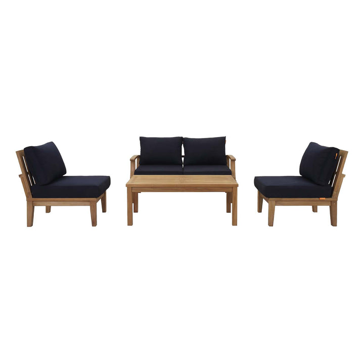 Marina 5 Piece Patio Teak Seating Set