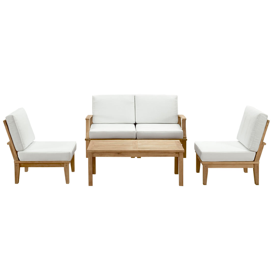 Marina 5 Piece Patio Teak Seating Set