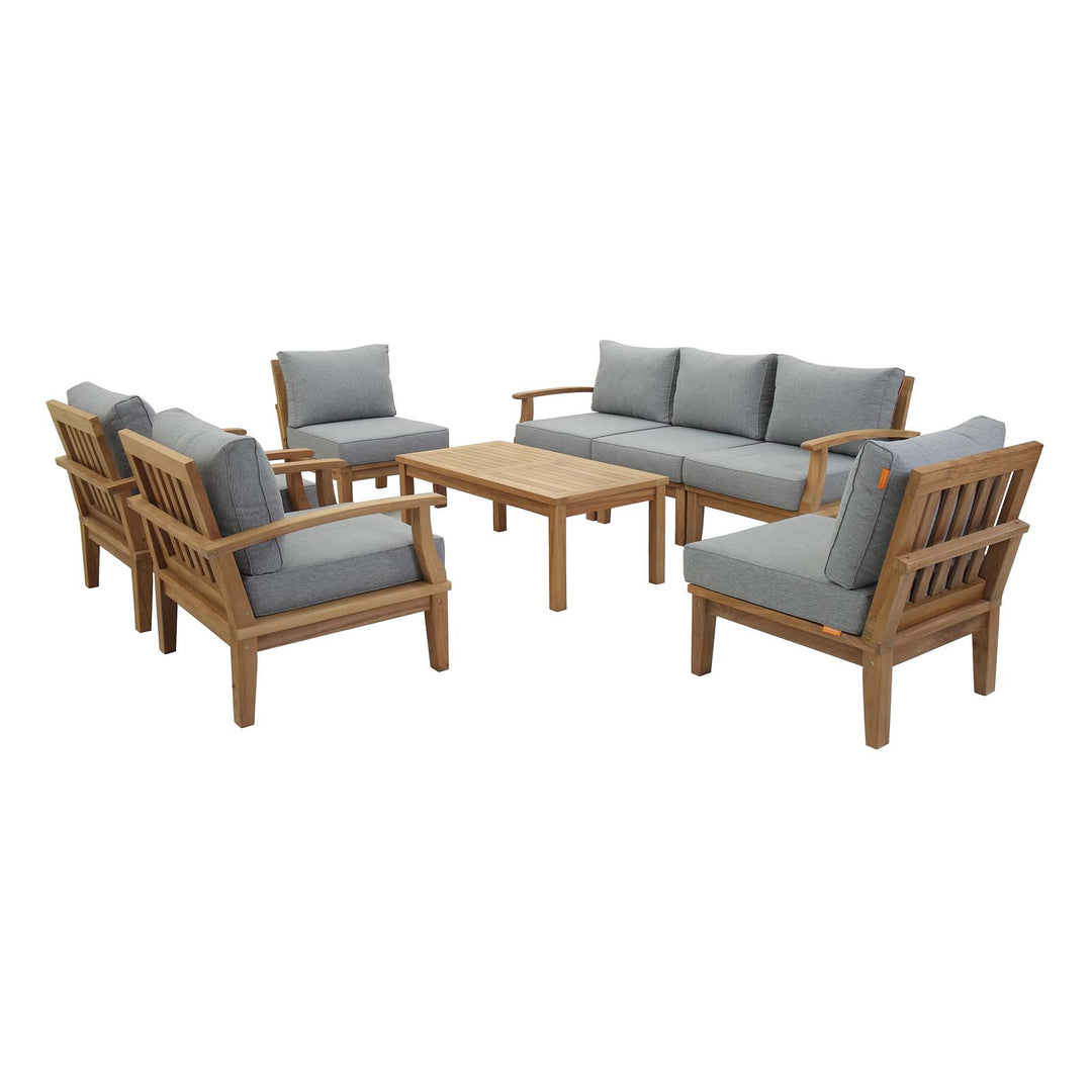 Marbella 8 Piece Outdoor Patio Teak Set