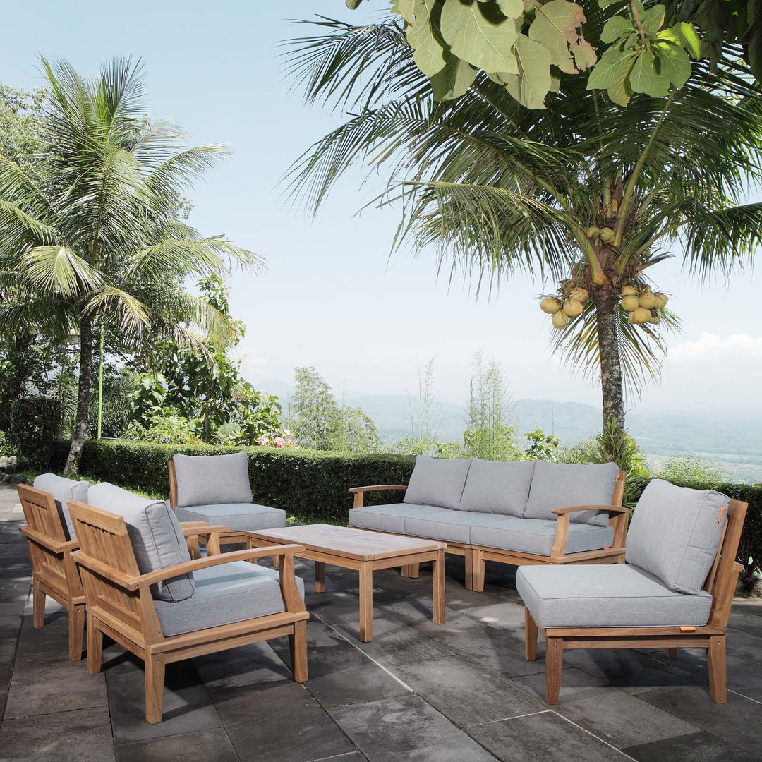 Marbella 8 Piece Outdoor Patio Teak Set