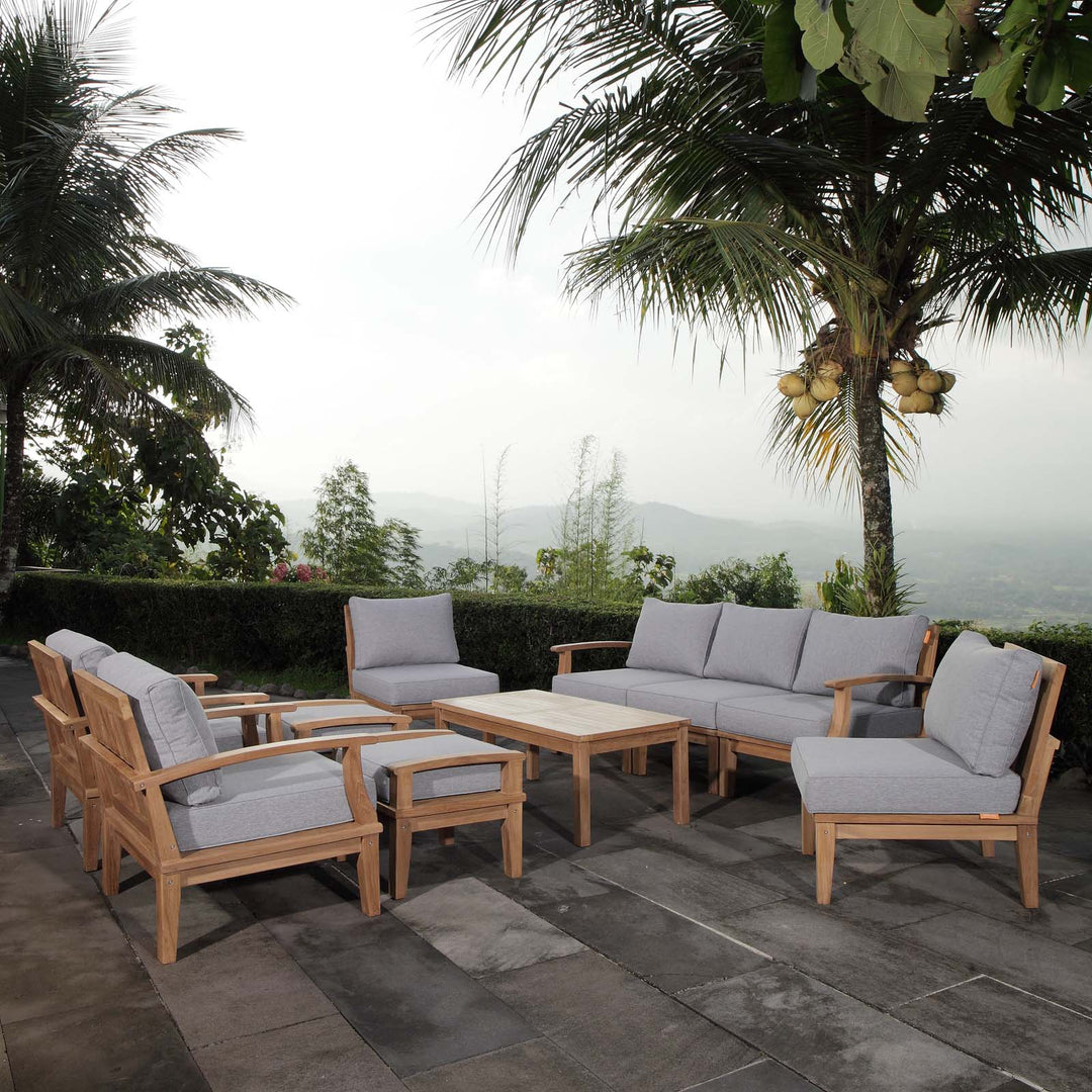 Malibu 10 Piece Outdoor Patio Teak Set