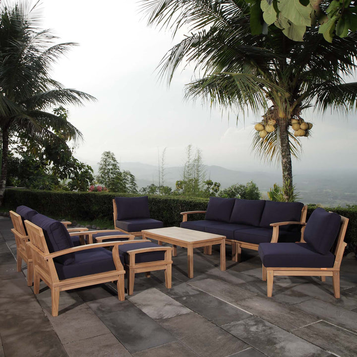 Malibu 10 Piece Outdoor Patio Teak Set