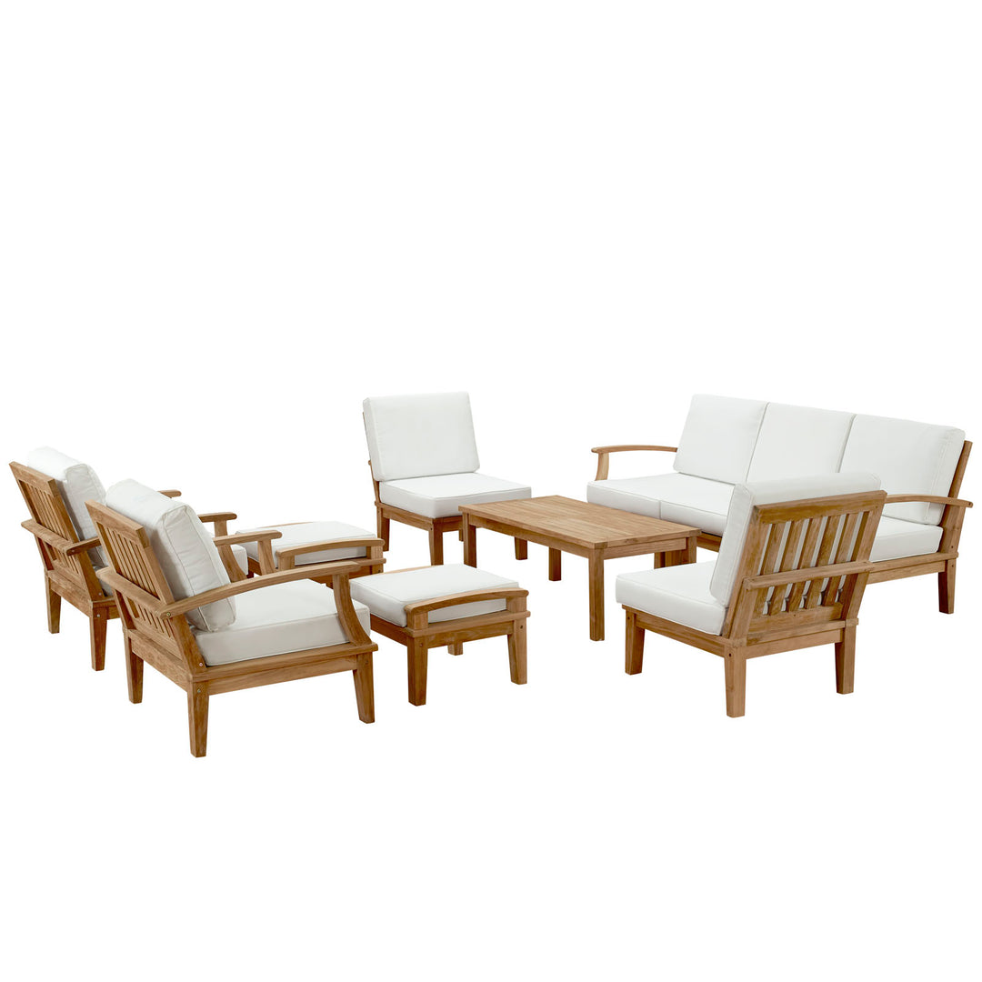 Malibu 10 Piece Outdoor Patio Teak Set