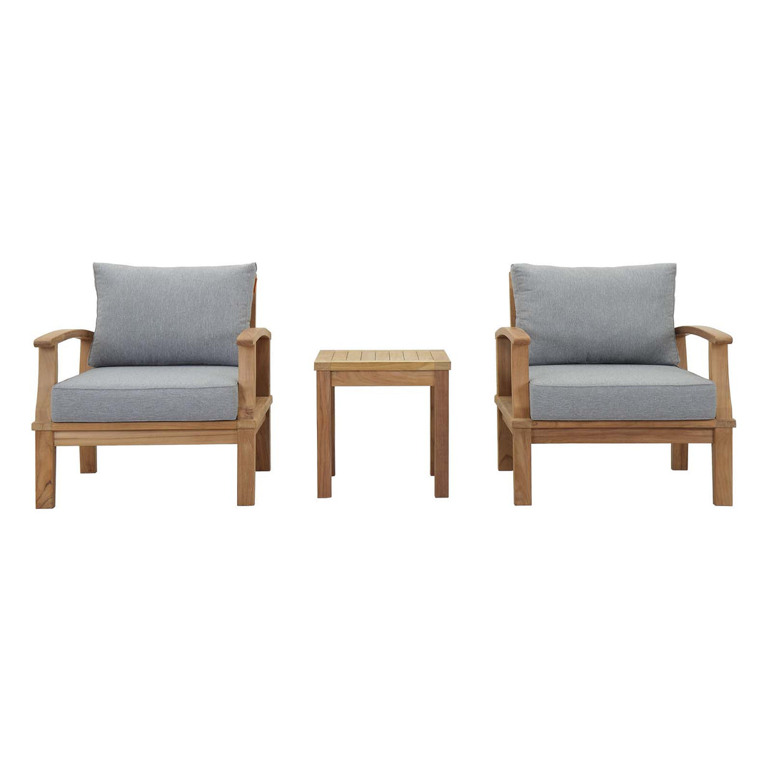 Malibu 3 Piece Outdoor Patio Teak Set