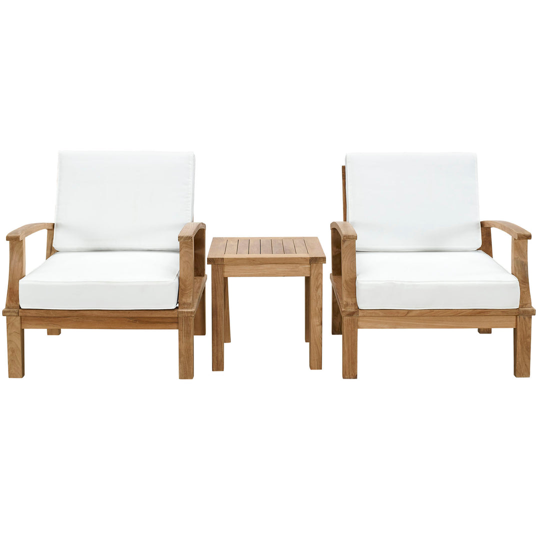 Malibu 3 Piece Outdoor Patio Teak Set