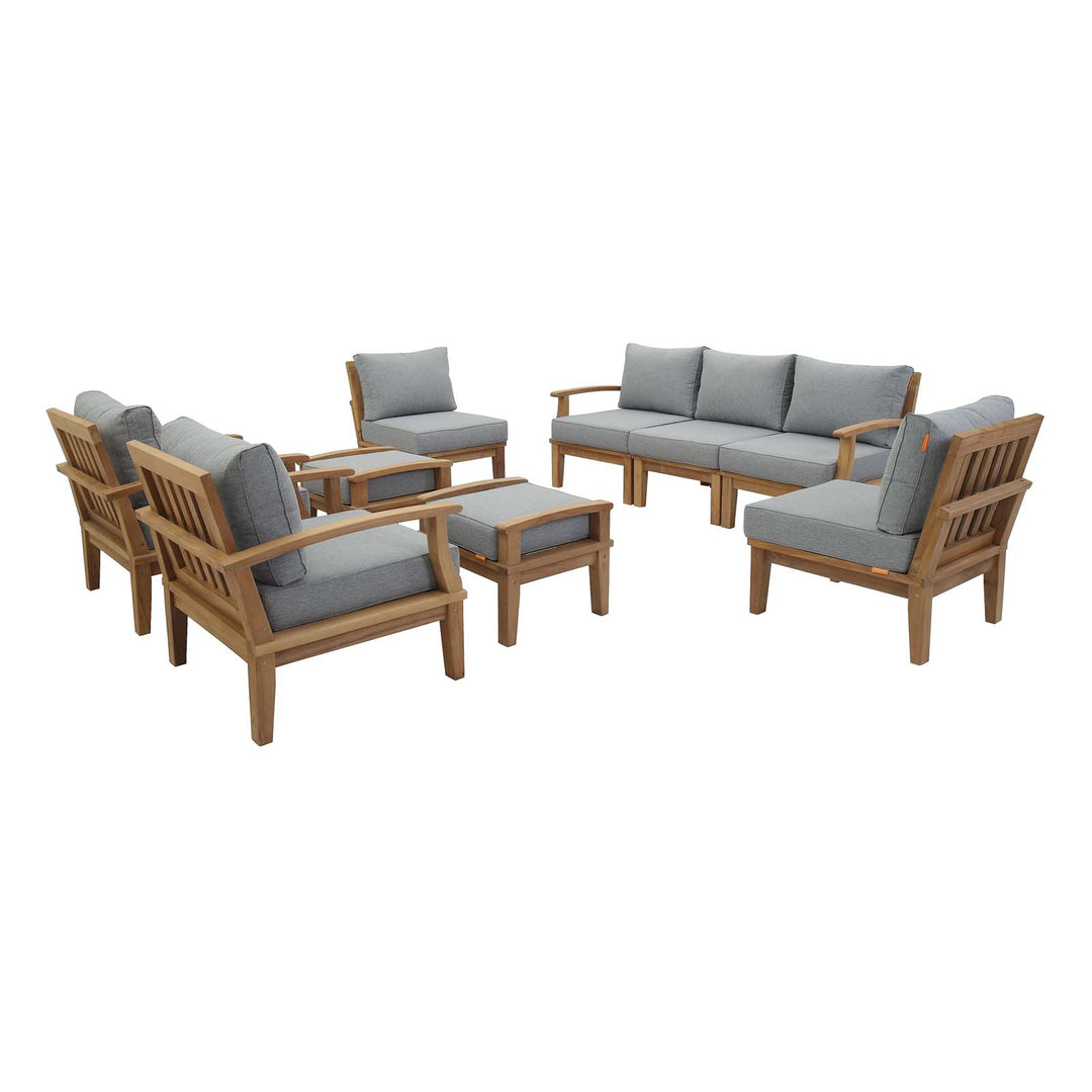 Monaco 9 Piece Outdoor Patio Teak Set