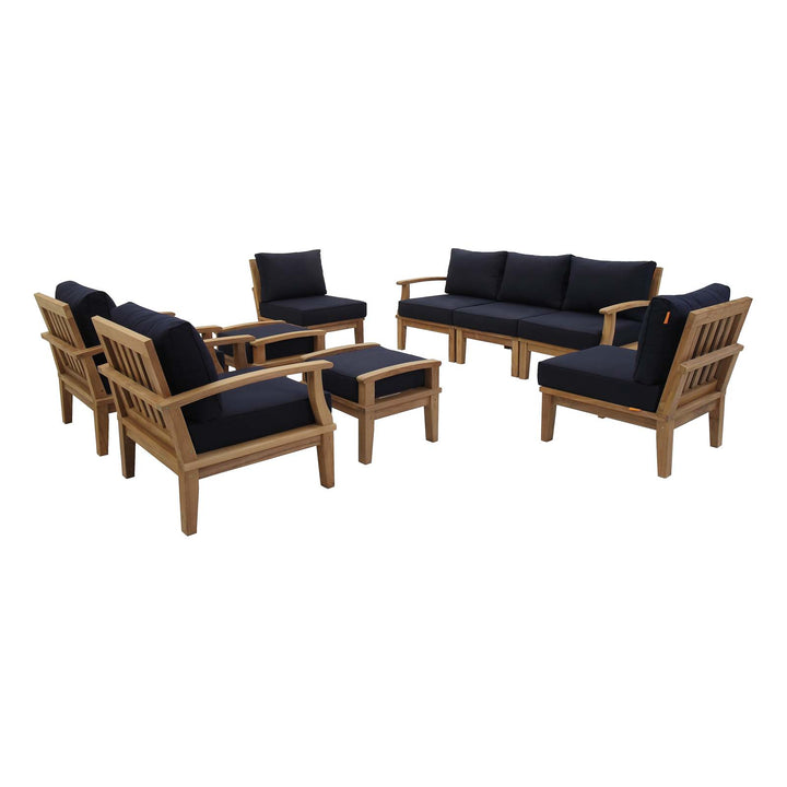 Monaco 9 Piece Outdoor Patio Teak Set