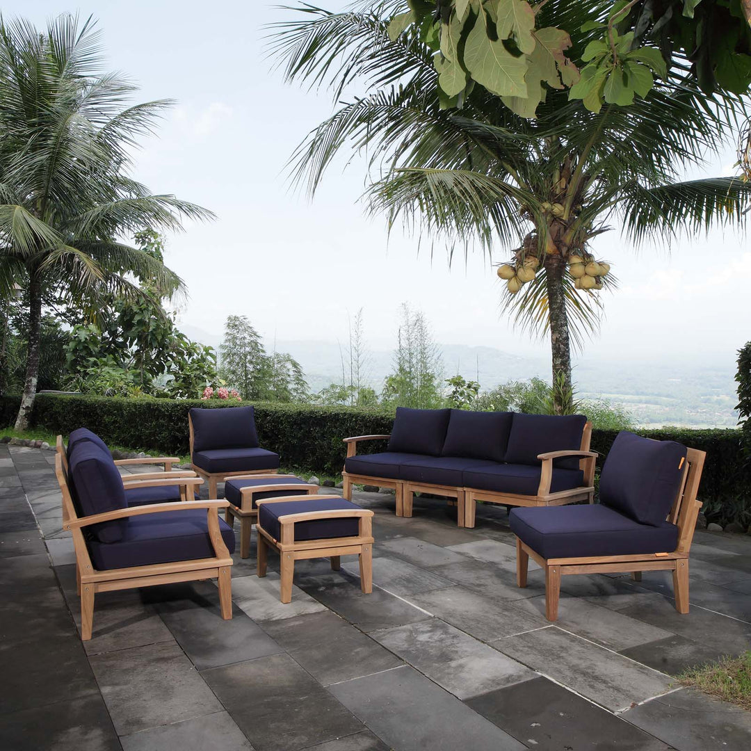 Monaco 9 Piece Outdoor Patio Teak Set