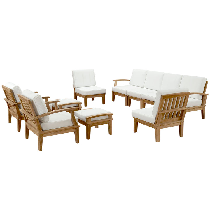 Monaco 10 Piece Outdoor Patio Teak Set