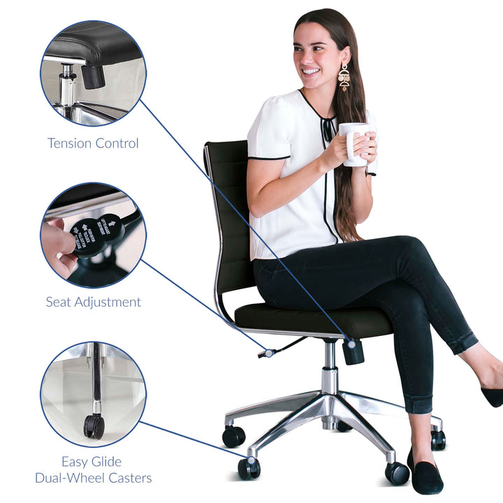 Jazz Armless Mid Back Office Chair